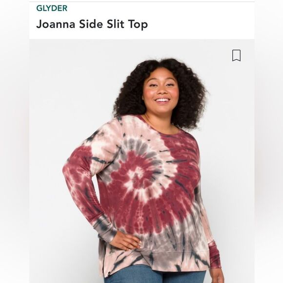 Glyder Joanna side slit top - Picture 1 of 5